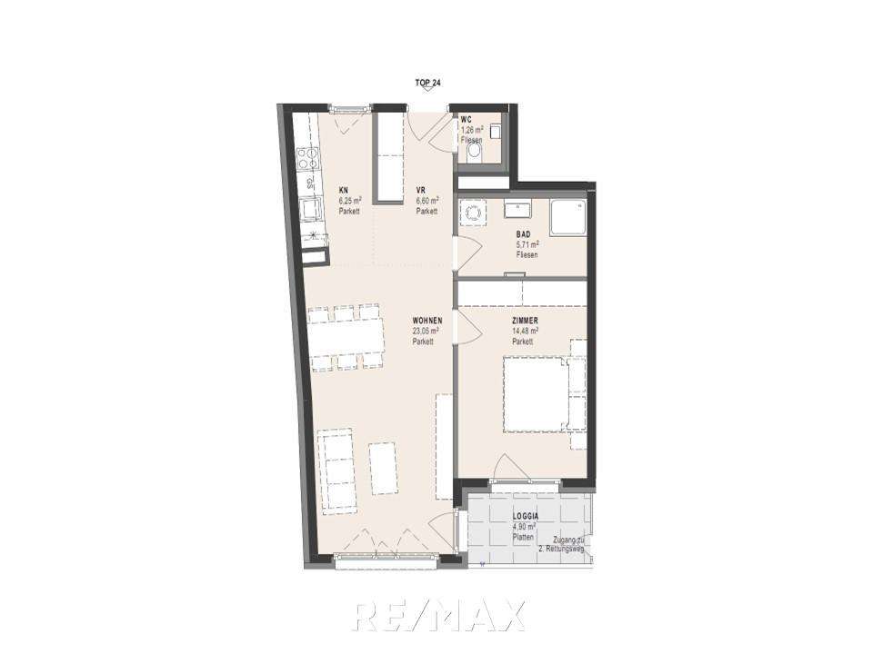 Provisionsfreie 2 Zimmer Wohnung mit Loggia 57 35 m² 995 39 1140