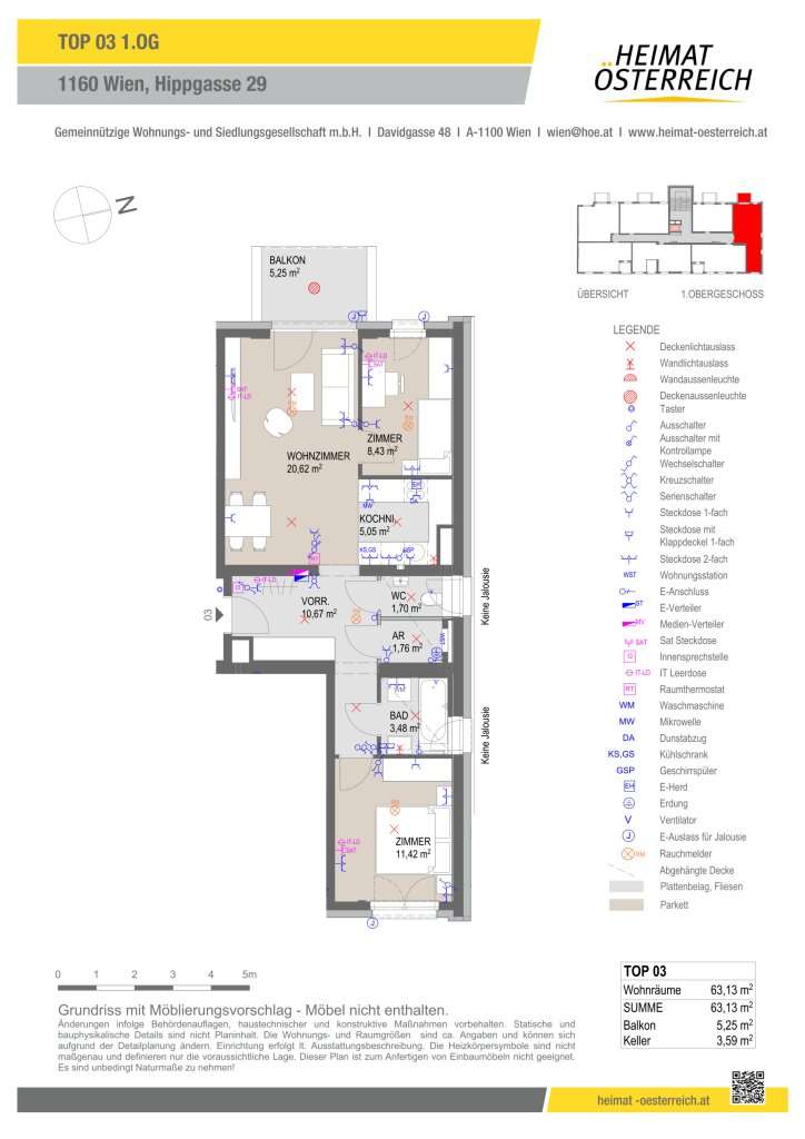 ERSTBEZUG Gemütliche freifinanzierte 3 Zimmerwohnung in 1160 Wien 63