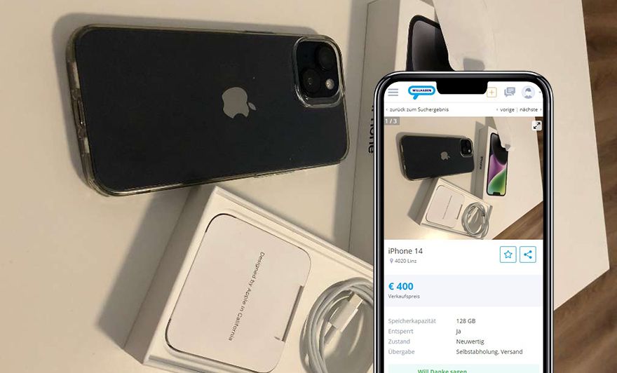 iPhone 14 Angebot auf willhaben
