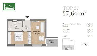 Immobilie kaufen in Graz – 37,64 m², € 203.256 – Bild 8 von 8