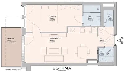 2-Zimmer-Wohnung kaufen in Wien – 51,7 m², € 368.182 – Bild 11 von 11