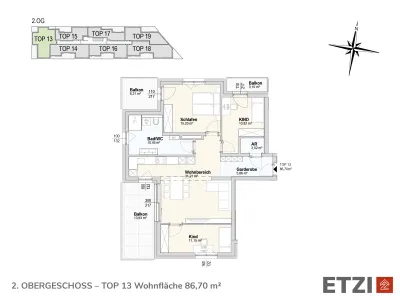 3-Zimmer-Wohnung kaufen in Krems Land – 86,7 m², € 407.200 – Bild 4 von 17