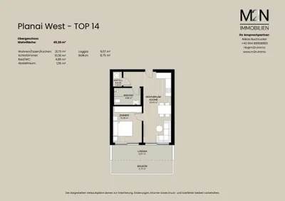 2-Zimmer-Wohnung kaufen in Liezen – 49,28 m², € 727.375 – Bild 4 von 4