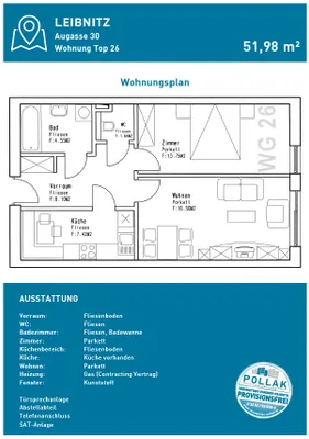 2-Zimmer-Wohnung mieten in Leibnitz – 52 m², € 570 – Bild 2 von 5