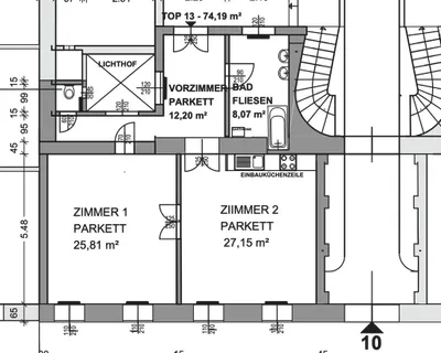 2-Zimmer-Wohnung mieten in Wien – 75 m², € 1.196 – Bild 9 von 9