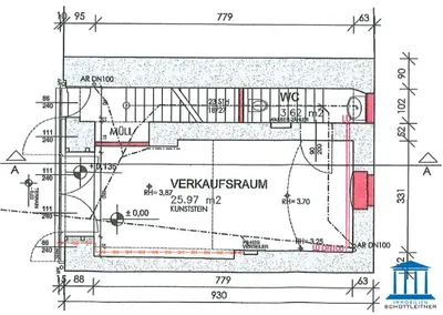 1-Zimmer-Gewerbeimmobilie mieten in Wiener Neustadt – 30 m², € 1.051 – Bild 11 von 12