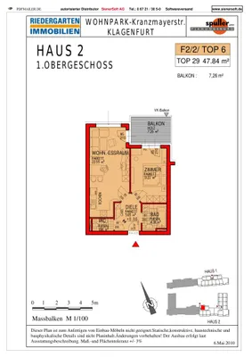 2-Zimmer-Wohnung kaufen in Klagenfurt – 47,05 m², € 245.000 – Bild 7 von 7