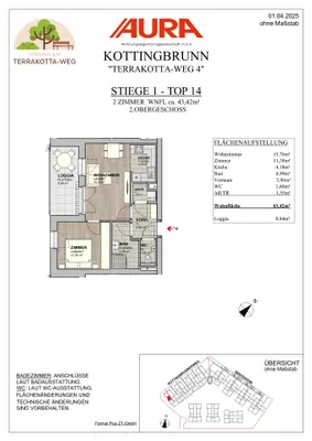 2-Zimmer-Wohnung kaufen in Baden – 43,42 m², € 189.900 – Bild 10 von 11