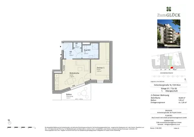 2-Zimmer-Wohnung kaufen in Wien – 40,32 m², € 290.000 – Bild 6 von 6
