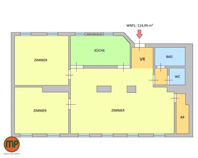 3-Zimmer-Wohnung mieten in Wien – 115 m², € 1.949 – Bild 14 von 19