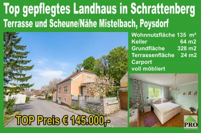 Haus kaufen in Mistelbach – 135 m², € 145.000