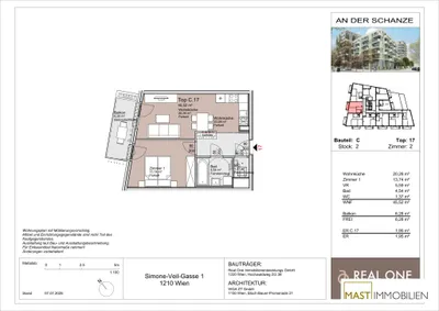 2-Zimmer-Wohnung mieten in Wien – 45,52 m², € 999 – Bild 9 von 9