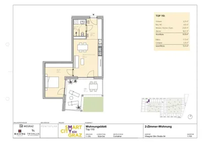 2-Zimmer-Wohnung mieten in Graz – 50,76 m², € 793 – Bild 6 von 6