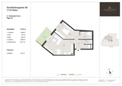 2-Zimmer-Wohnung kaufen in Wien – 57,48 m², € 435.000 – Bild 16 von 16
