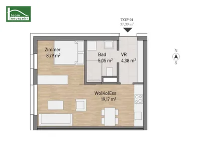 Immobilie kaufen in Graz – 37,39 m², € 150.335 – Bild 8 von 8