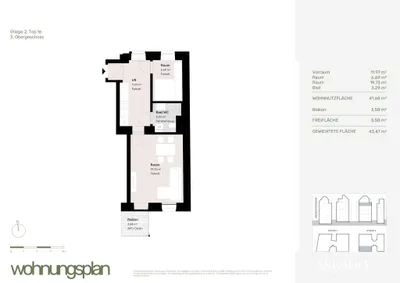 2-Zimmer-Wohnung kaufen in Wien – 41,68 m², € 366.000 – Bild 13 von 13