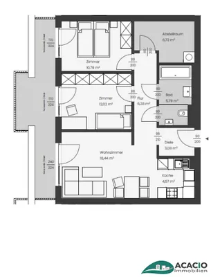 3-Zimmer-Wohnung kaufen in Sankt Pölten Land – 69,83 m², € 270.000 – Bild 22 von 23