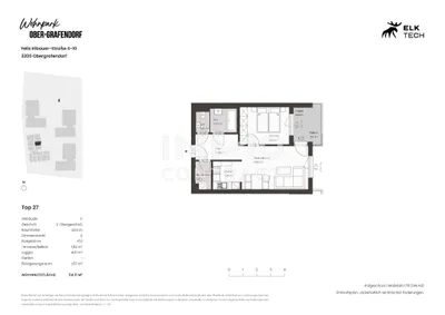 2-Zimmer-Wohnung kaufen in Sankt Pölten Land – 54,11 m², € 208.443 – Bild 2 von 7