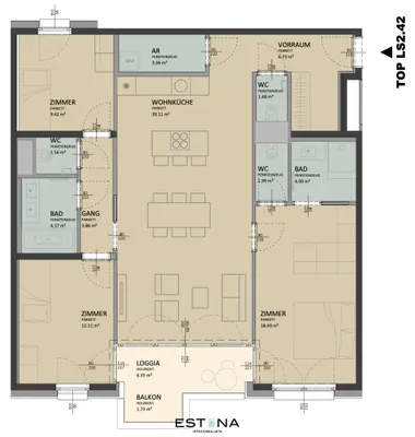 4-Zimmer-Wohnung kaufen in Wien – 106,2 m², € 652.500 – Bild 22 von 22