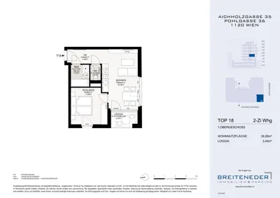 Wohnung kaufen in Wien – 39,28 m², € 282.000 – Bild 10 von 11