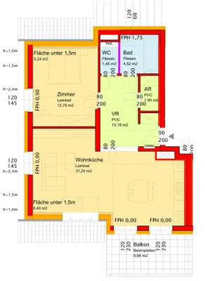 2-Zimmer-Wohnung mieten in Wiener Neustadt Land – 61,95 m², € 647 – Bild 3 von 3