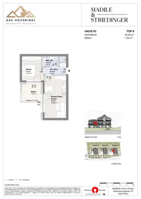 2-Zimmer-Immobilie kaufen in Feldkirchen – 40,59 m², € 327.000 – Bild 4 von 4