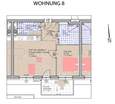 2-Zimmer-Wohnung mieten in Wiener Neustadt Land – 50,37 m², € 683 – Bild 11 von 11