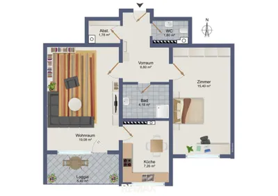 2-Zimmer-Wohnung kaufen in Graz-Umgebung – 56,03 m², € 119.000 – Bild 13 von 13