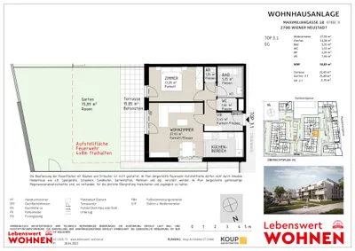2-Zimmer-Wohnung mieten in Wiener Neustadt – 56,83 m², € 739 – Bild 17 von 20