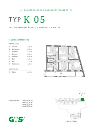 4-Zimmer-Wohnung kaufen in Graz – 74,19 m², € 347.657 – Bild 14 von 14