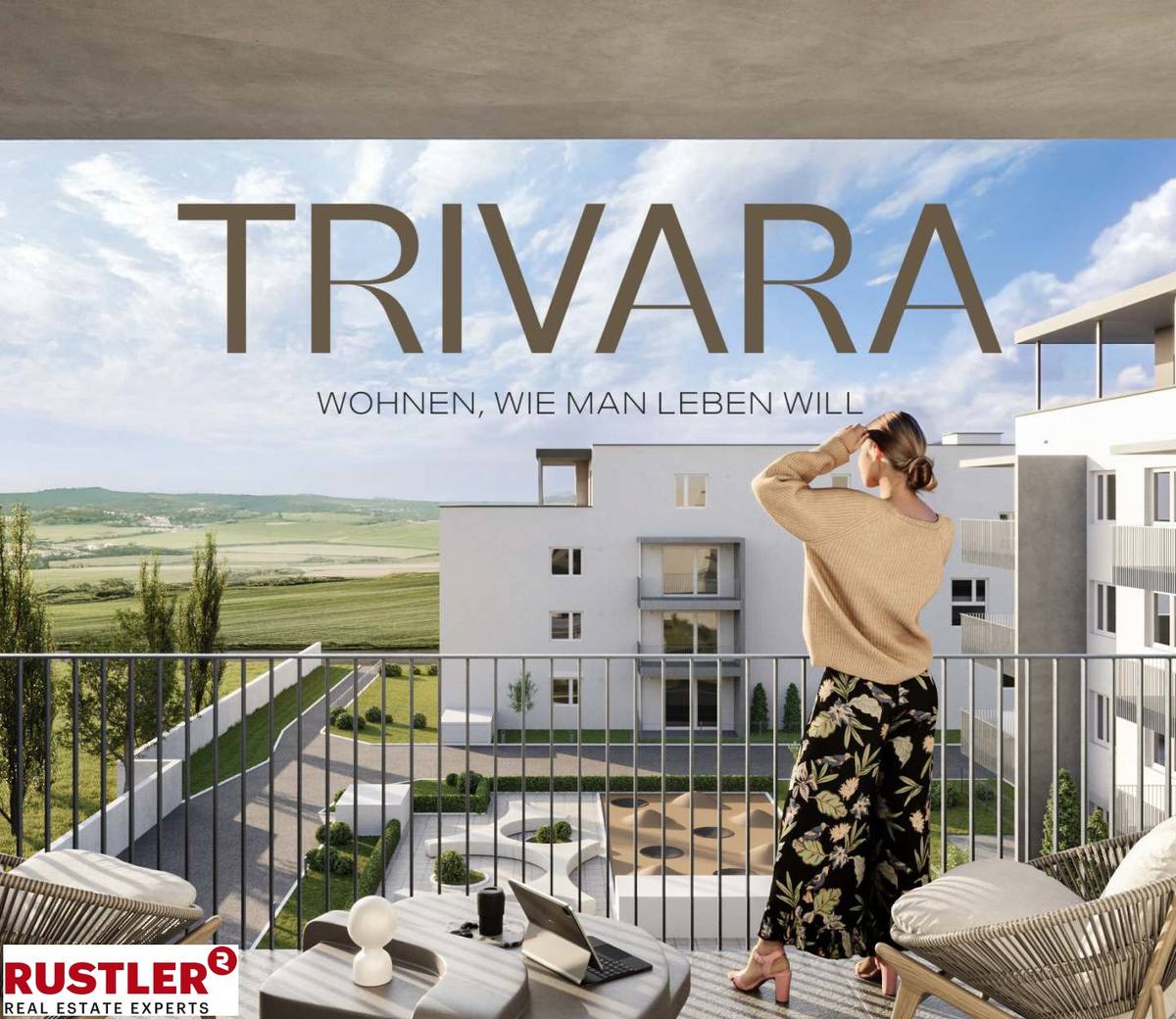 TRIVARA - Wohnen, wie man leben will - Moderne 2 Zimmer Wohnung mit Balkon D-23