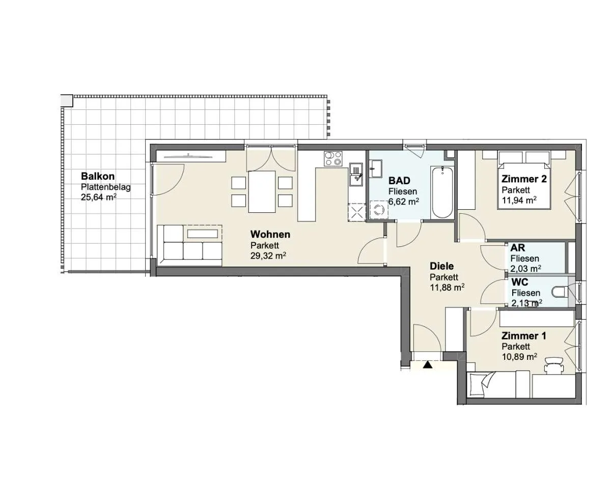 Wohnung – Kranzlhofen - Ansicht 2