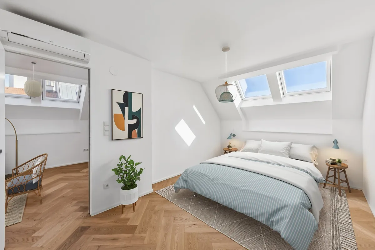 Kleiner aber feiner Erstbezug: Dachgeschosswohnung mit überdachter Terrasse auf Wohnebene - Ansicht 3