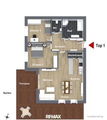 3-Zimmer-Wohnung kaufen in Weiz – 86,58 m², € 427.000 – Bild 3 von 3