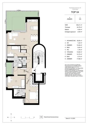 4-Zimmer-Wohnung kaufen in Wien – 100,21 m², € 1.340.000 – Bild 9 von 10