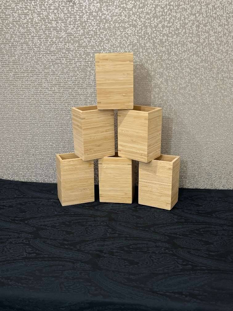 6 Stck Ikea Zahnbrstenhalter, Badezimmer-Aufbewahrung, Becher Bambus  "Dragan",  18,- (4048 Puchenau) - willhaben