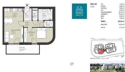 2-Zimmer-Wohnung kaufen in Sankt Pölten – 56,25 m², € 339.900 – Bild 12 von 15