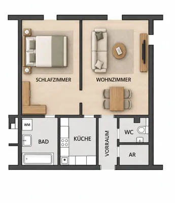 2-Zimmer-Wohnung kaufen in Mödling – 43 m², € 159.000 – Bild 10 von 10