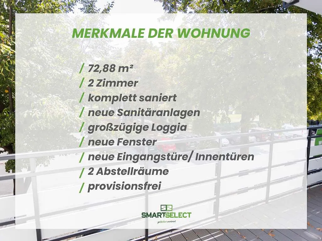Stilvoll sanierte 2 Zimmer Eigentumswohnung + Loggia - urbanes Wohnen am Allerheiligenplatz in 1200 Wien - provisionsfrei zu verkaufen! - Ansicht 2
