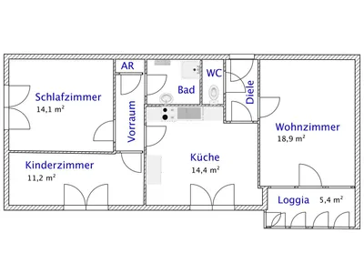 3-Zimmer-Wohnung mieten in Linz – 76 m², € 912 – Bild 7 von 7