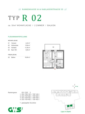 2-Zimmer-Wohnung kaufen in Graz – 38,71 m², € 196.045 – Bild 16 von 16