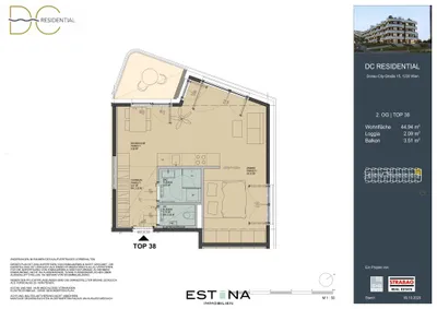 2-Zimmer-Wohnung mieten in Wien – 44,94 m², € 1.250 – Bild 16 von 16