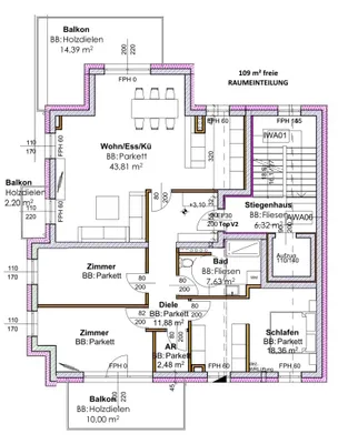4-Zimmer-Wohnung kaufen in Linz – 109 m², € 610.600 – Bild 8 von 9