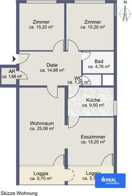 3-Zimmer-Wohnung kaufen in Wolfsberg – 103 m², € 158.000 – Bild 10 von 10