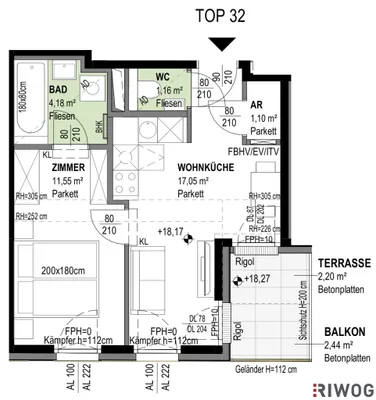 2-Zimmer-Wohnung kaufen in Wien – 35,05 m², € 387.600 – Bild 32 von 33