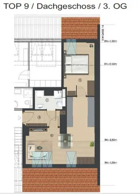2-Zimmer-Wohnung mieten in Graz – 54 m², € 780 – Bild 9 von 9