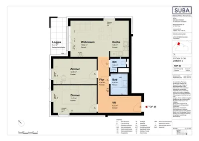 3-Zimmer-Wohnung mieten in Wien – 69,22 m², € 1.449 – Bild 13 von 14