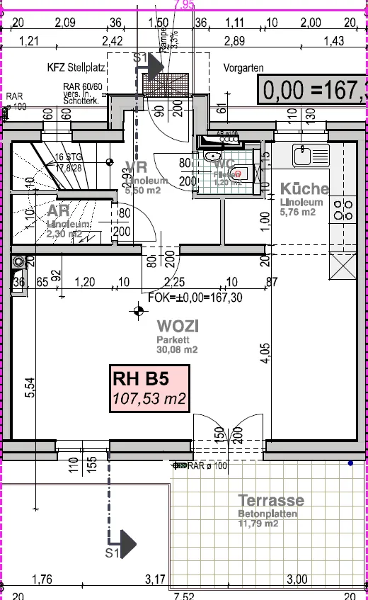 Reihenhaus mit Dachterrasse - Ansicht 2