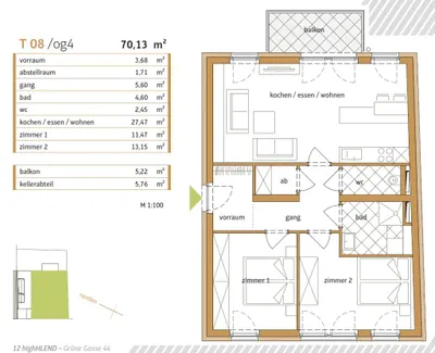 3-Zimmer-Wohnung mieten in Graz – 76 m², € 1.050 – Bild 14 von 14