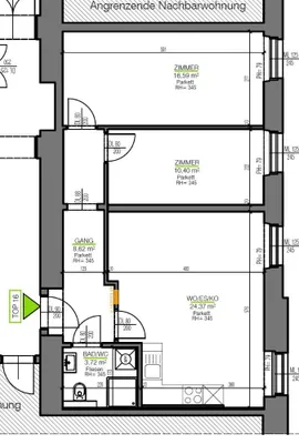 3-Zimmer-Wohnung mieten in Graz – 63,65 m², € 792 – Bild 2 von 6